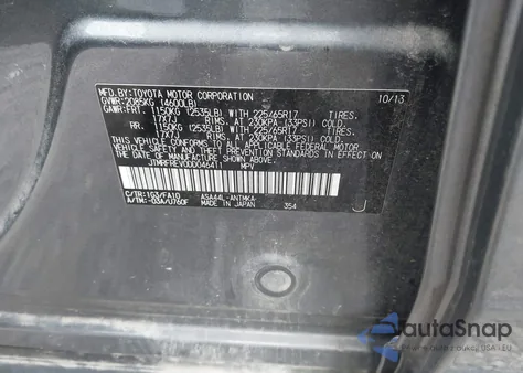 2013 Toyota Rav4 Xle из США, поврежденный, VIN JTMRFREV0DD046411